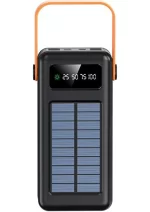 Güneş Enerjili 50.000 Mah Powerbank Kamp Ledli Işıklı Powerbank Kendinden Kablolu Solar 22.5W - Görsel 5