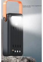 Güneş Enerjili 50.000 Mah Powerbank Kamp Ledli Işıklı Powerbank Kendinden Kablolu Solar 22.5W - Görsel 4